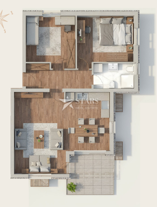 Viškovo – Saršoni, 2 sobi + dnevna soba, Novogradnja