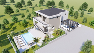 Istra, Barban, Pavlići, gradbeno zemljišče 566 m2, idejna zasnova za dvostanovanjsko hišo s bazenom, #prodaja