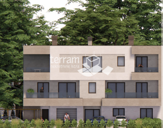 Istra, Pula, Busoler, stanovanje 52,20 m2, 1 spalnica + jedilnica, vrt 46 m2, prodaja