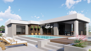 Istra, Barban, Pavlići, gradbeno zemljišče 612 m2, idejna zasnova pritlične hiše s bazenom, #prodaja