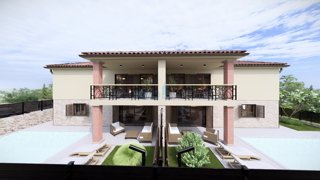 Občina Krk, okolica, gradbeno zemljišče 716 m2, gradbeno dovoljenje s projektom, razgled, prodaja