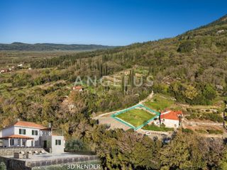 Konavle, Ljuta - gradbeno zemljišče z gradbenim dovoljenjem za vilo z bazenom - PRODAMO