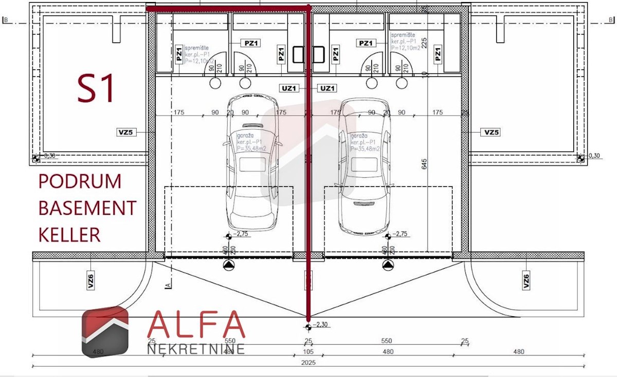 Hrvaška, Vodice – Prodaja nove polsamostojne hiše z garažo, bazenom in pogledom na morje