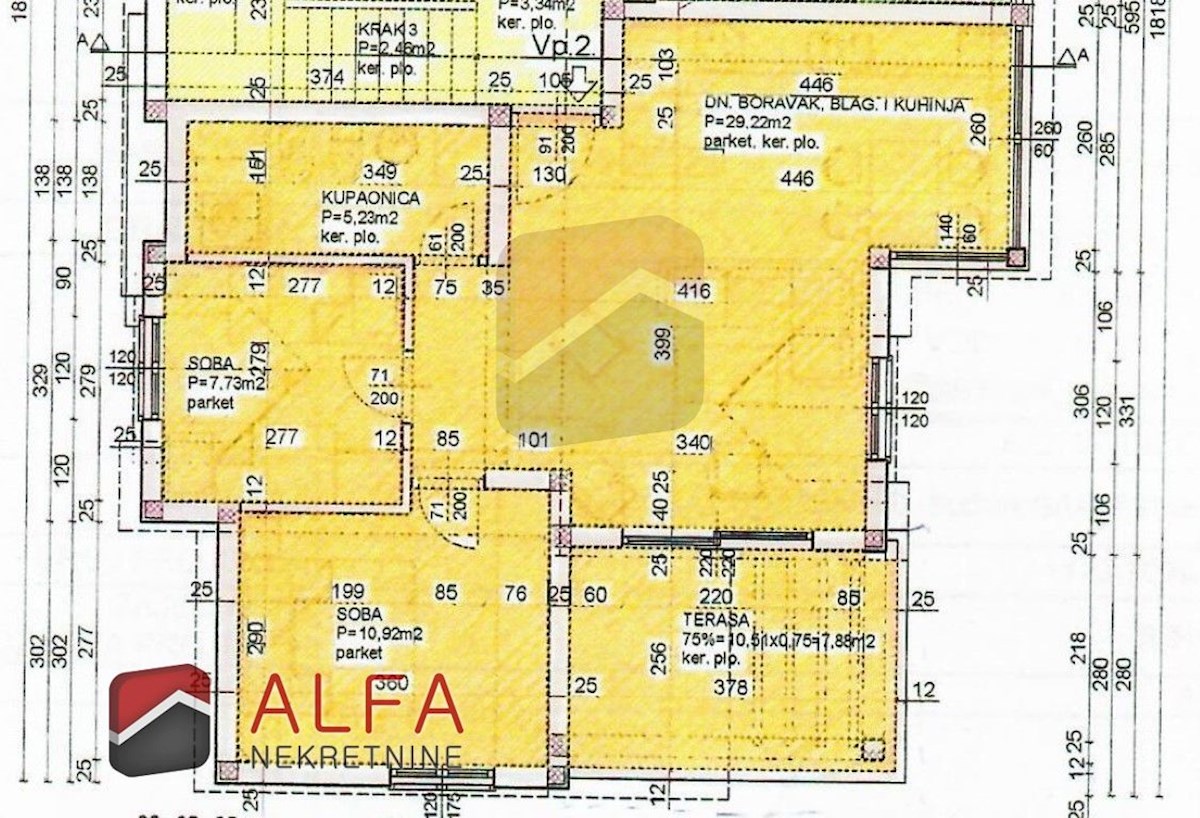 Hrvaška, Vodice, prodaja lepo opremljeno udobno stanovanje z dvema spalnicama