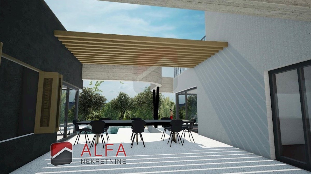 Hrvaška, Vodice – Impresivna vila z bazenom, garažo in odprtim pogledom na morje