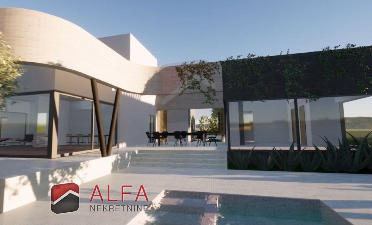 Hrvaška, Vodice – Impresivna vila z bazenom, garažo in odprtim pogledom na morje