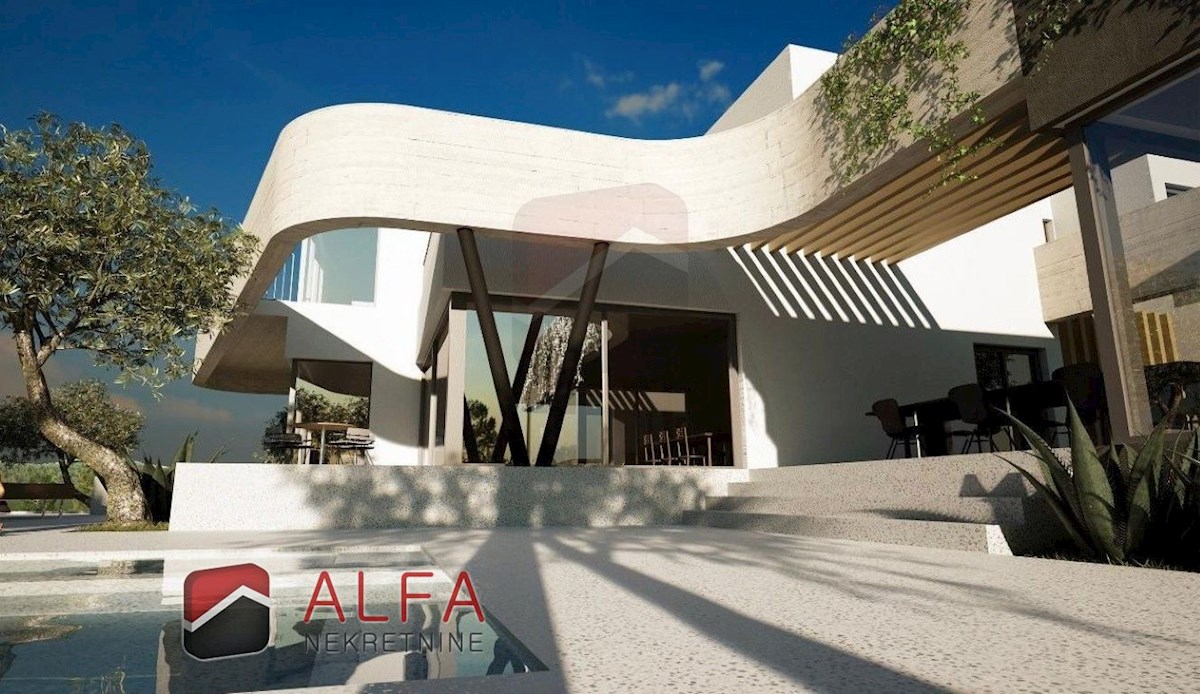 Hrvaška, Vodice – Impresivna vila z bazenom, garažo in odprtim pogledom na morje