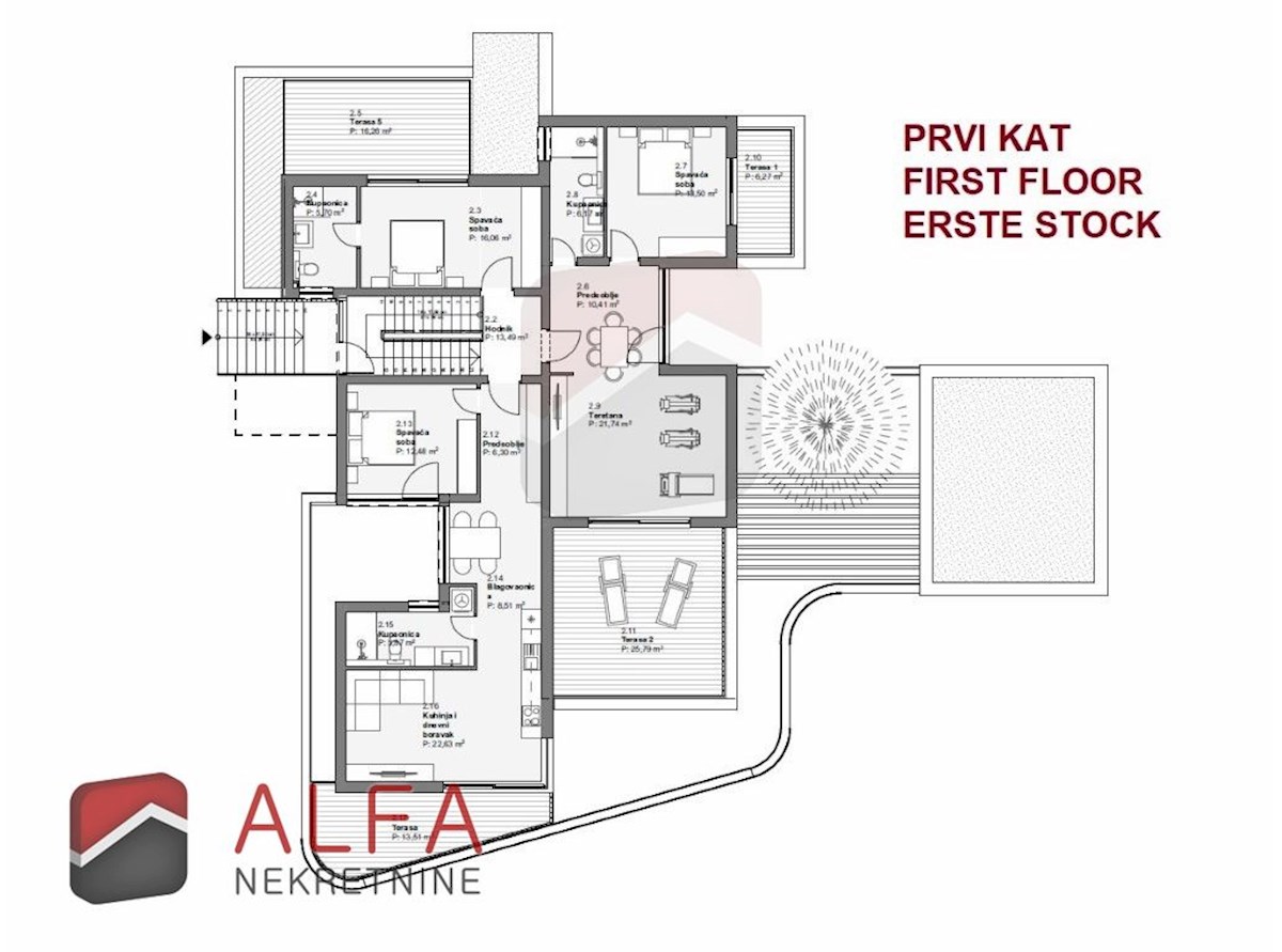 Hrvaška, Vodice – Impresivna vila z bazenom, garažo in odprtim pogledom na morje
