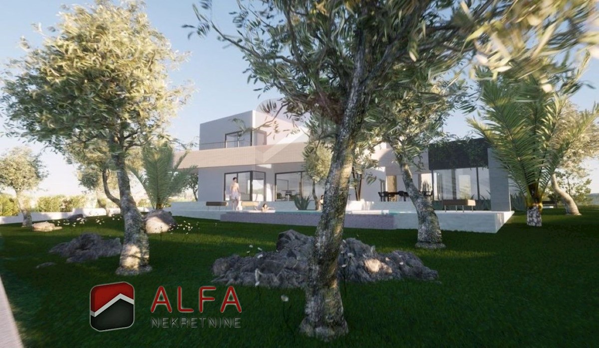 Hrvaška, Vodice – Impresivna vila z bazenom, garažo in odprtim pogledom na morje