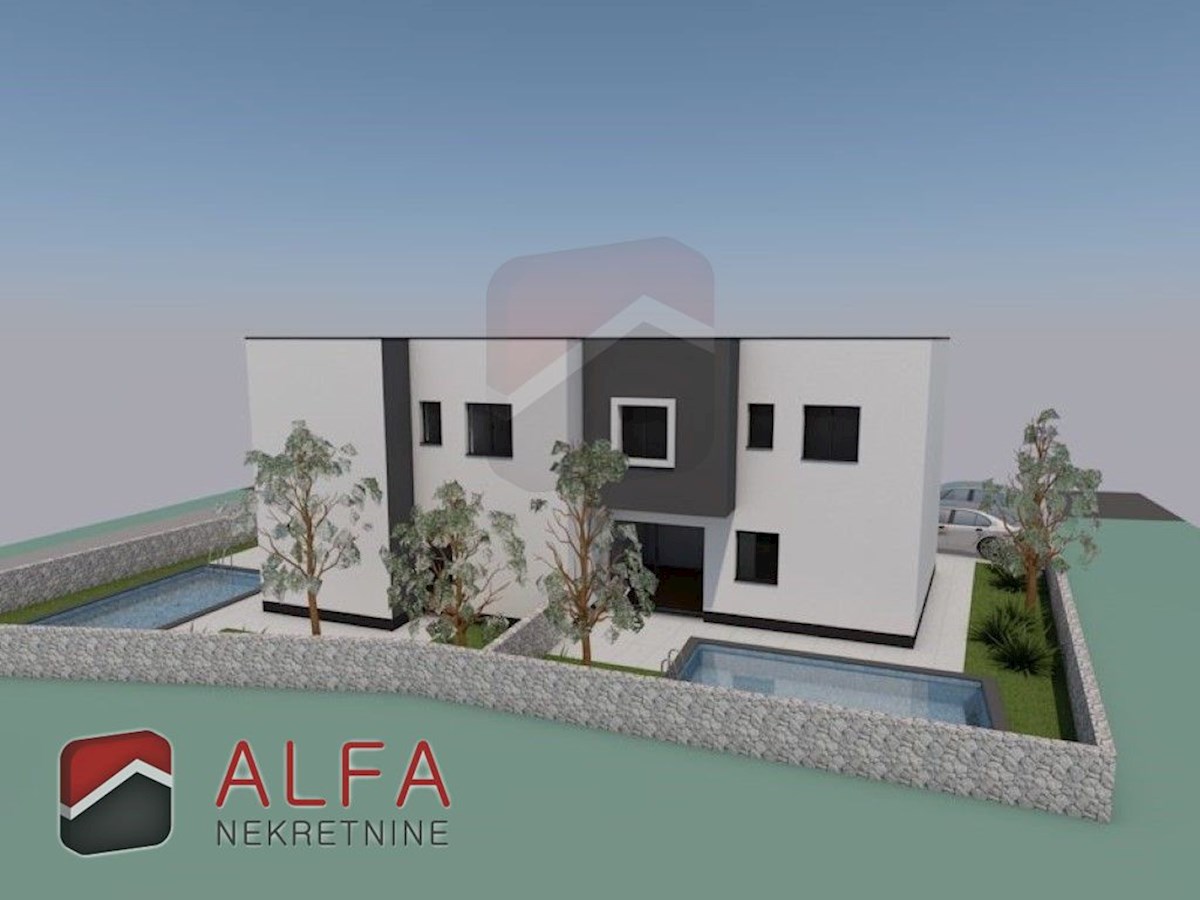 Hrvaška, Tribunj – prodaja nova polpritlična hiša, bazen, 140 m od morja