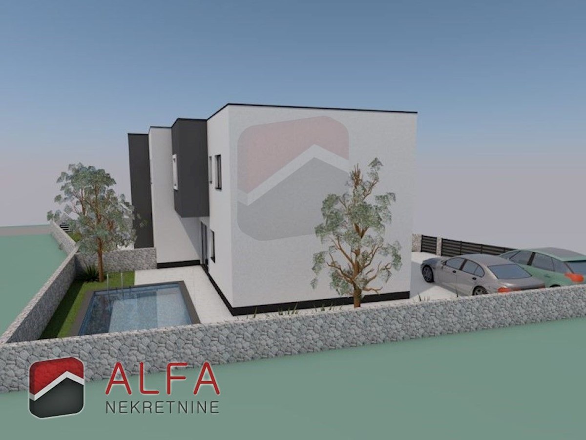 Hrvaška, Tribunj – prodaja nova polpritlična hiša, bazen, 140 m od morja