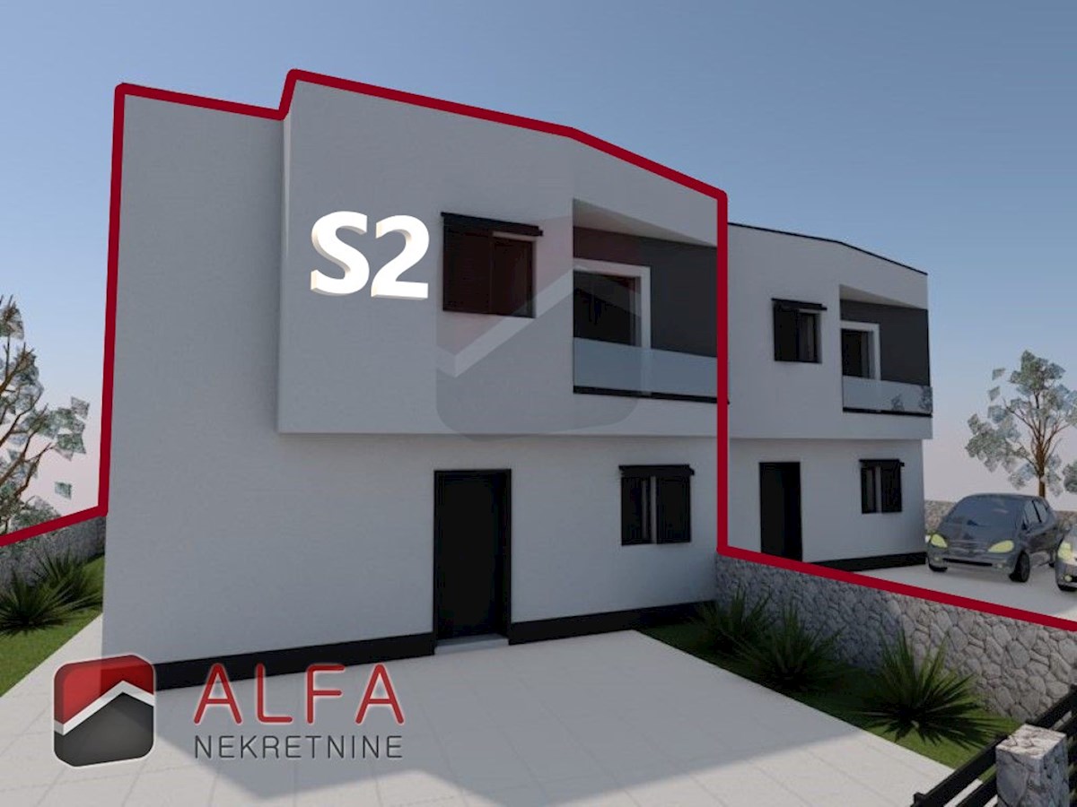 Hrvaška, Tribunj – prodaja nova polpritlična hiša, bazen, 140 m od morja