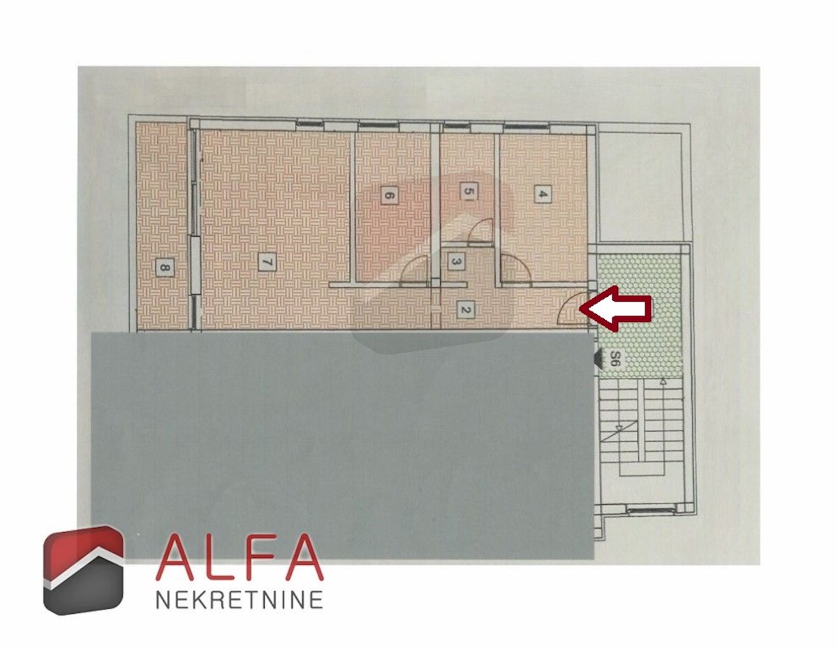 Hrvaška, Tribunj, dvosobno stanovanje naprodaj, drugo nadstropje, pogled na morje