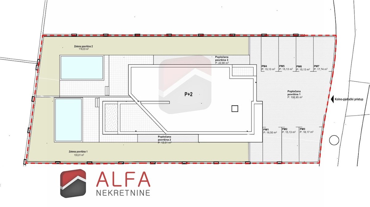 Hrvaška, Vodice, prodaja novo stanovanje, prvo nadstropje, pogled na morje