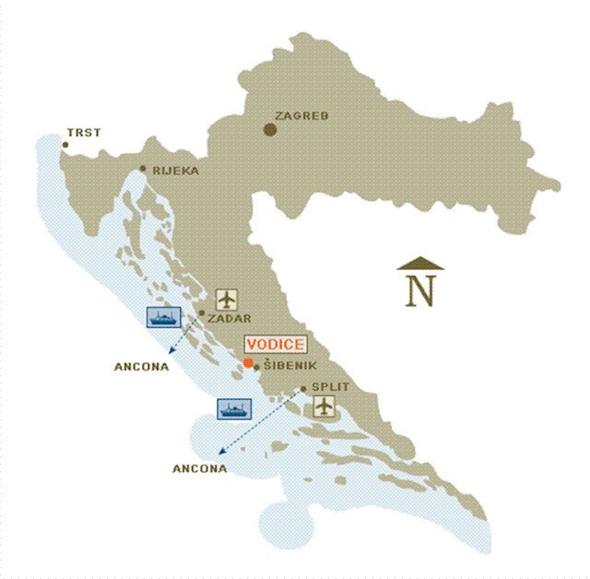 Hrvaška, otok Prvić, Šepurine – hiša naprodaj z velikim vrtom in pogledom na morje