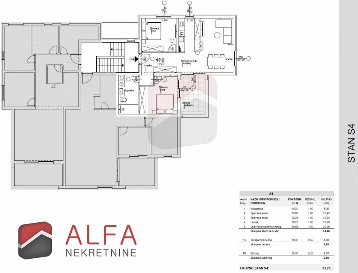 Hrvaška, Vodice, prodamo nov dvosobni apartma, prvo nadstropje