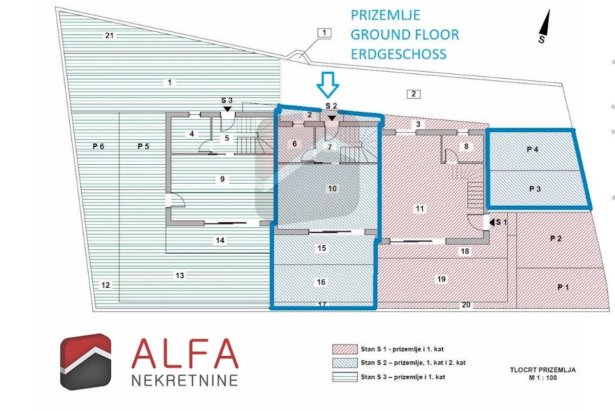 Hrvaška, Vodice, novogradnja, prodamo trietažni apartma z veliko strešno teraso