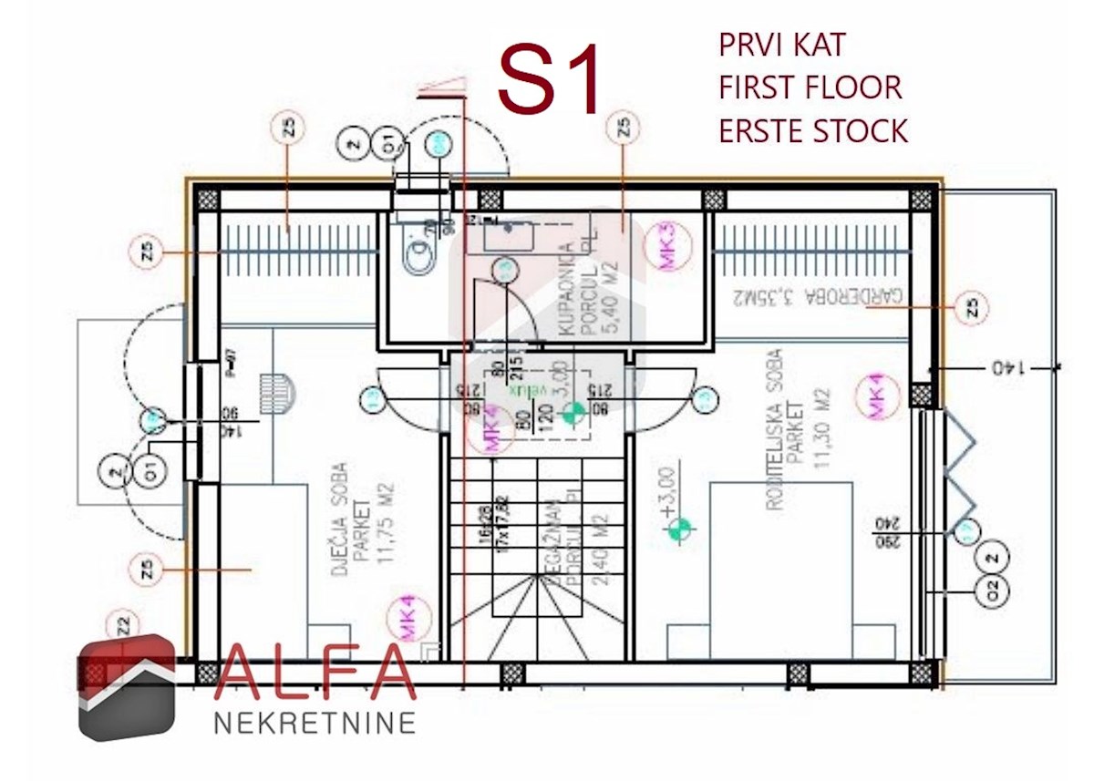 Hrvaška, Vodice, NOVOGRADNJA, prodaja dvonadstropna vrstna hiša z lastnim dvoriščem