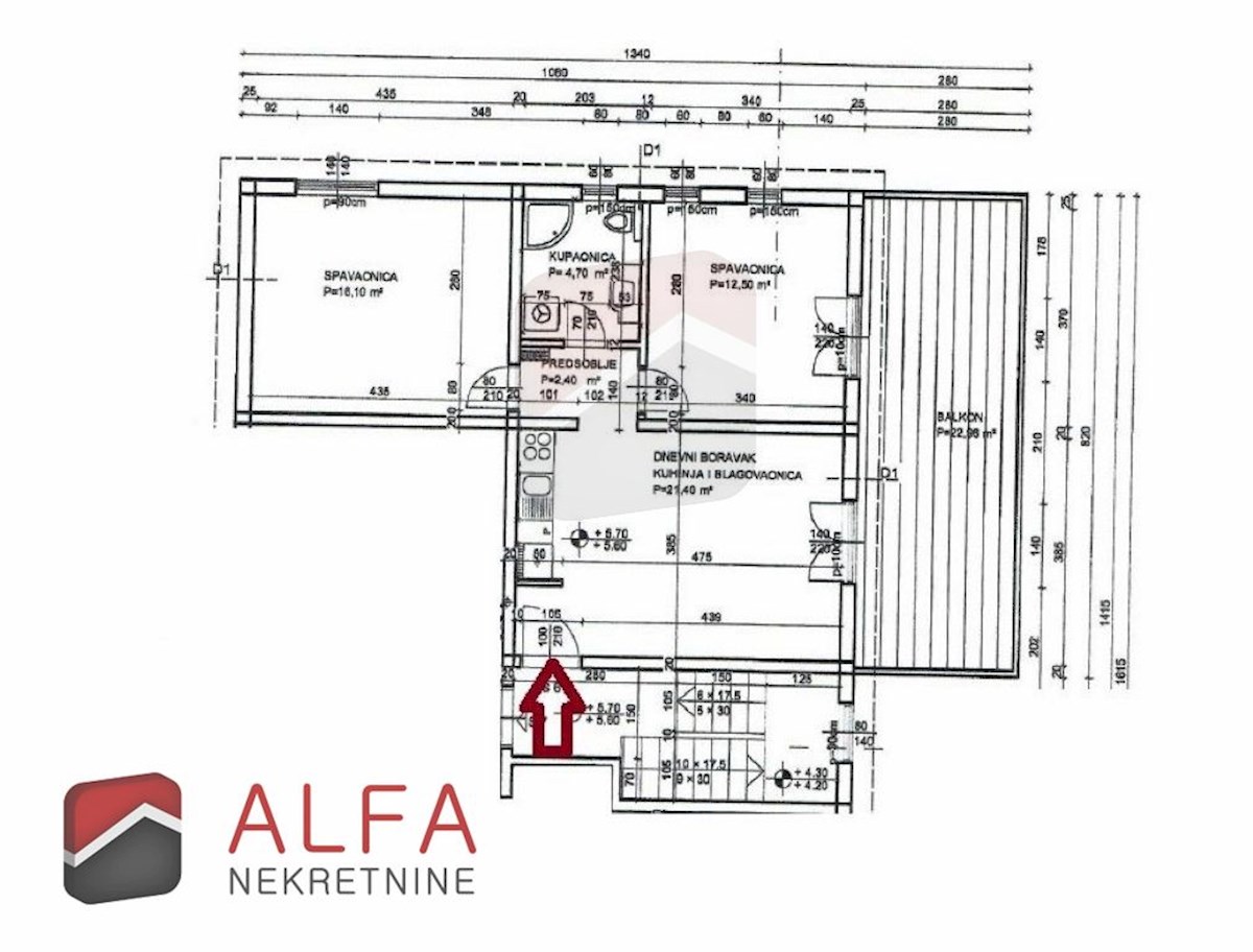 Hrvaška, Vodice – prodaja stanovanje v drugem nadstropju, velika terasa, dve parkirni mesti