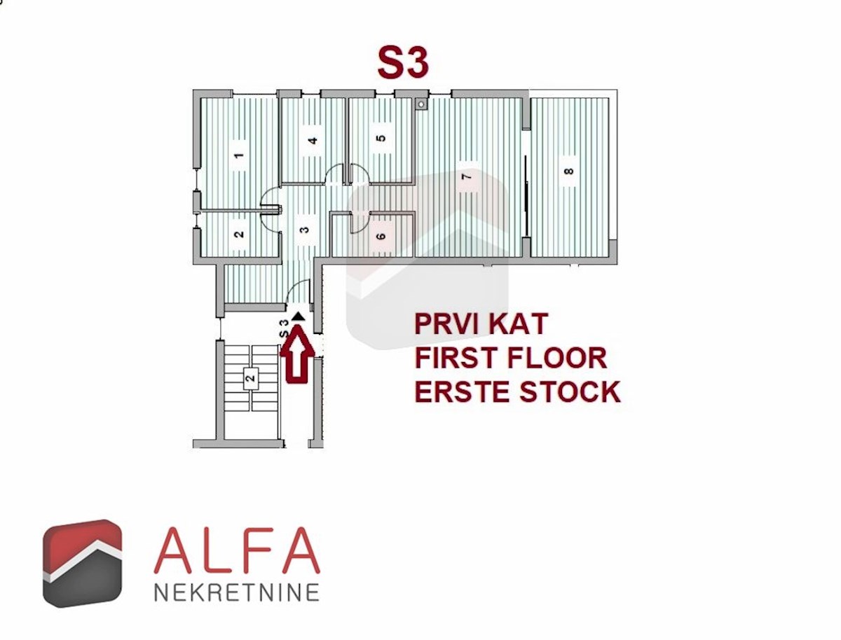 Hrvaška, Vodice, Srima – prodaja novo stanovanje, prvo nadstropje, blizu morja