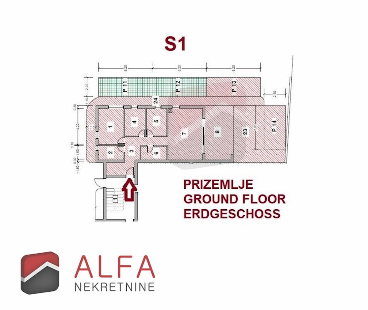 Hrvaška, Vodice, Srima – prodaja novo stanovanje, pritličje z vrtom, blizu morja