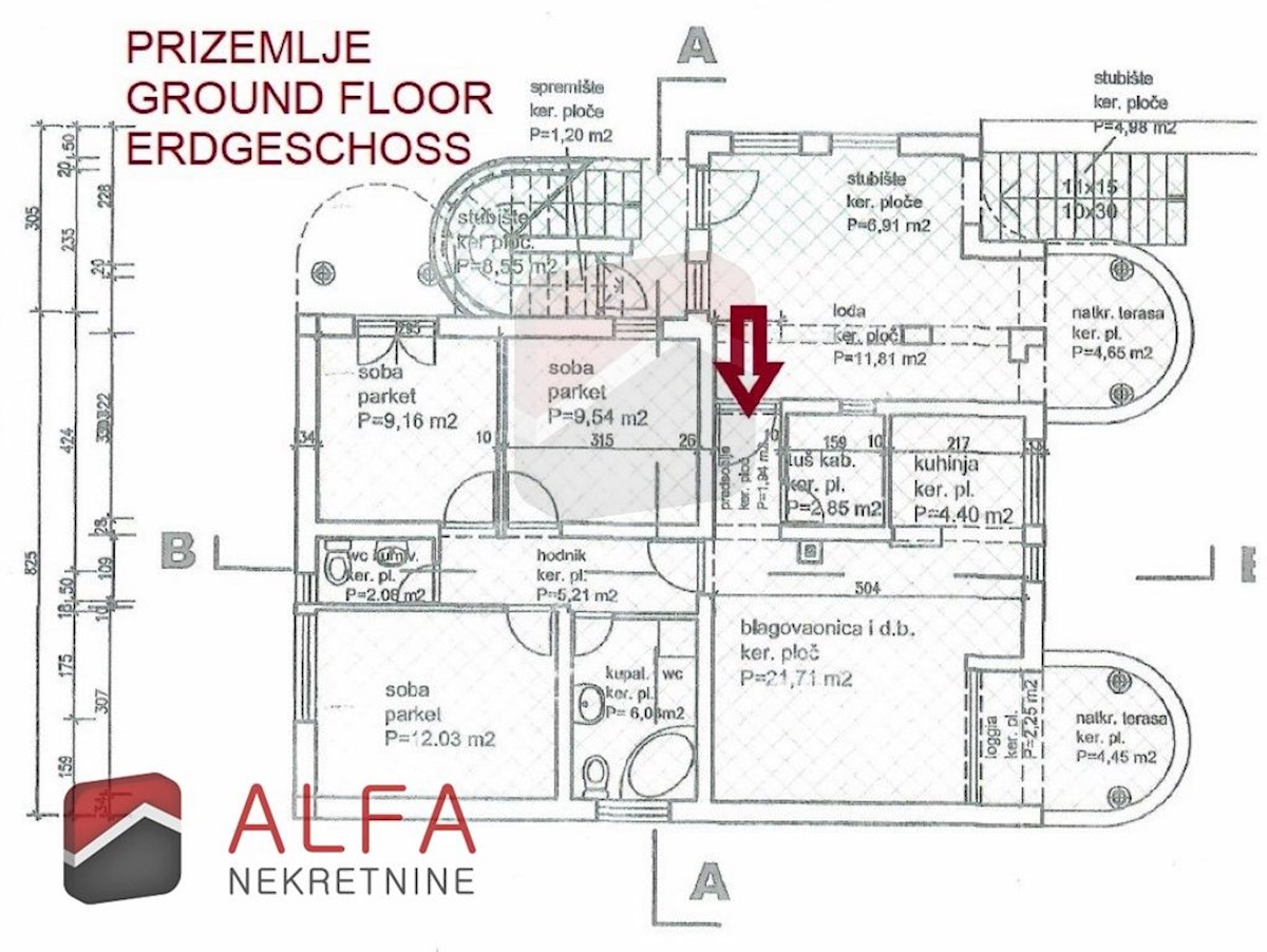 Hrvaška, Vodice, prodamo dva opremljena apartmaja + dvorišče 92 m2