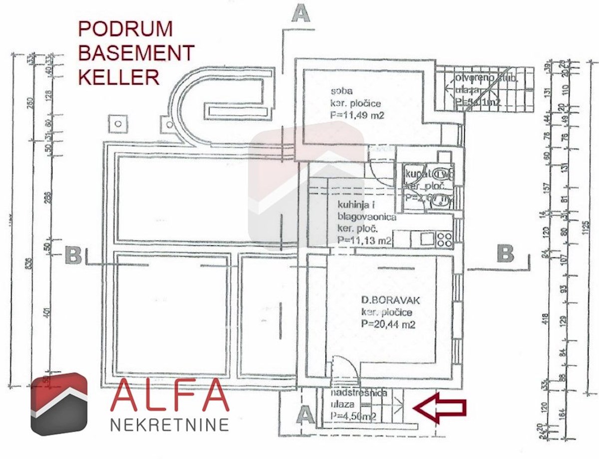 Hrvaška, Vodice, prodamo dva opremljena apartmaja + dvorišče 92 m2