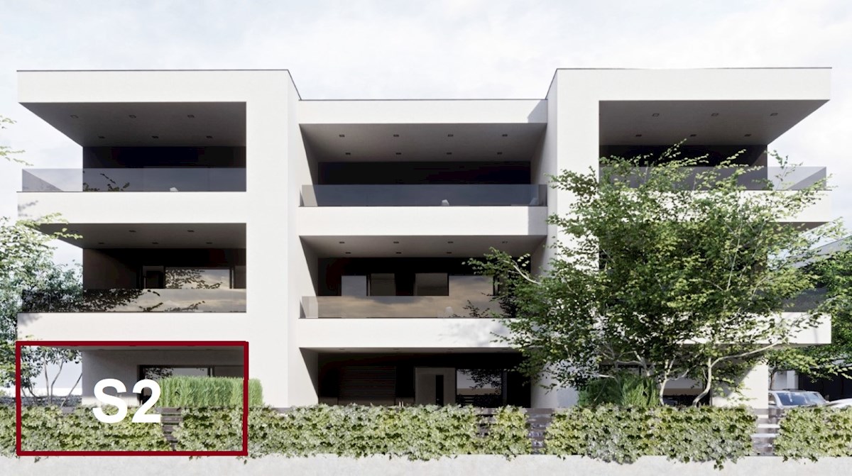 Hrvaška, Vodice, Srima – prodaja novo stanovanje, pritličje z vrtom, blizu morja