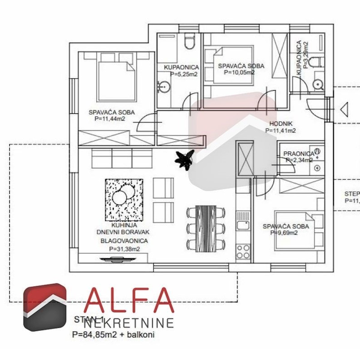 Hrvaška, Vodice, novogradnja, prodamo udobno stanovanje v pritličju, z bazenom in vrtom