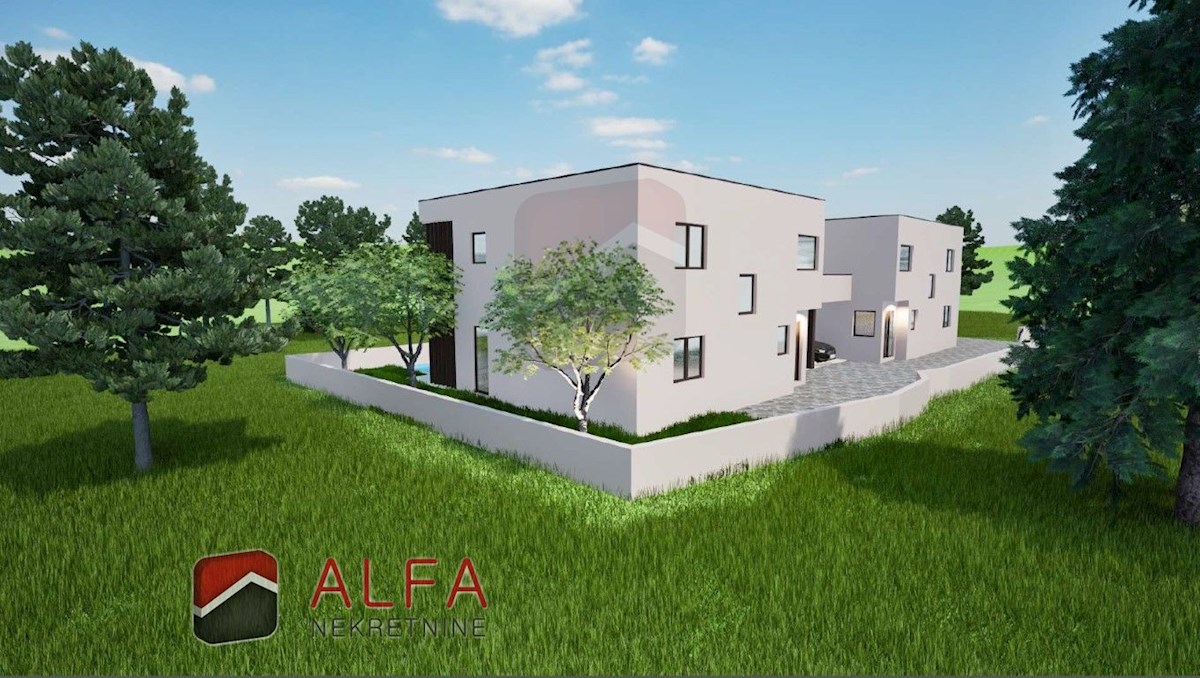 Hrvaška, Vodice – prodaja nova polpritlična hiša z bazenom in garažo