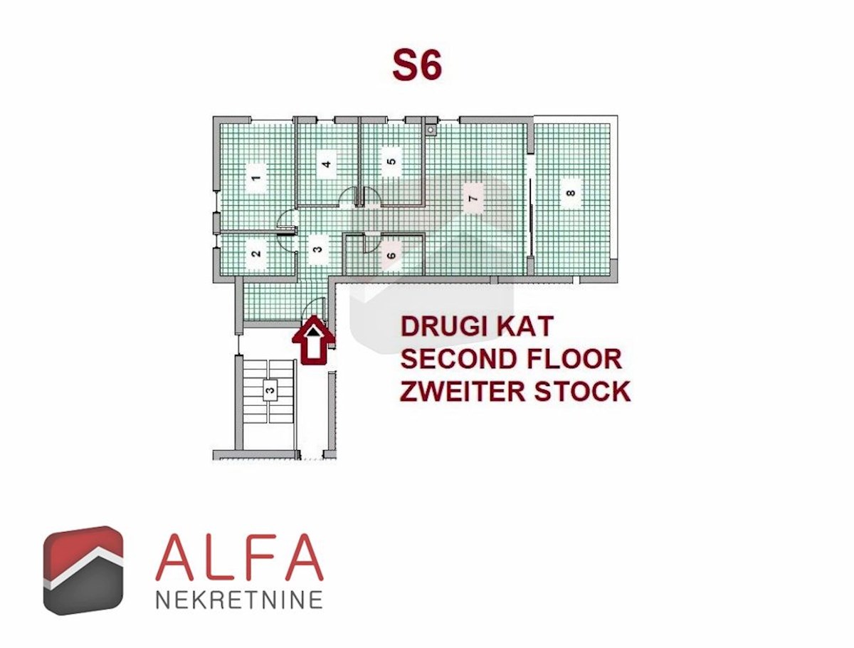 Hrvaška, Vodice, Srima – prodaja novo stanovanje, drugo nadstropje, blizu morja