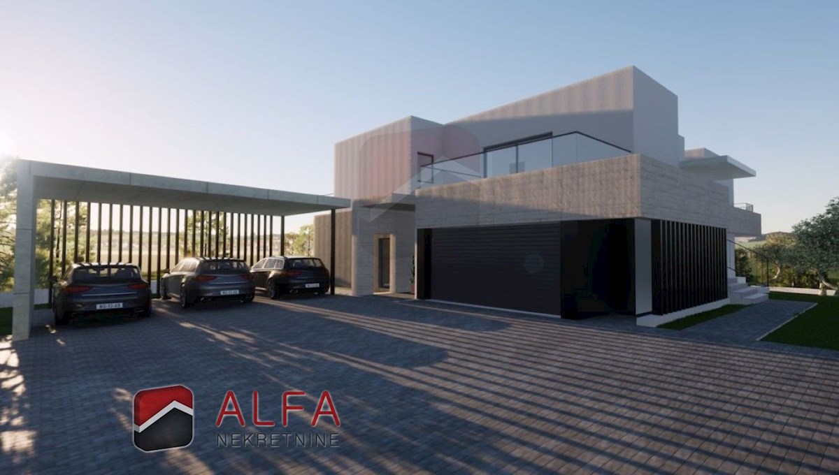 Hrvaška, Vodice – Impresivna vila z bazenom, garažo in odprtim pogledom na morje