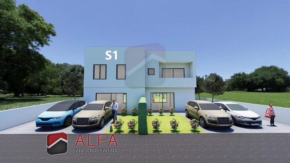 Hrvaška, Vodice – prodaja nova polpritlična dvonadstropna hiša z lastnim vrtom