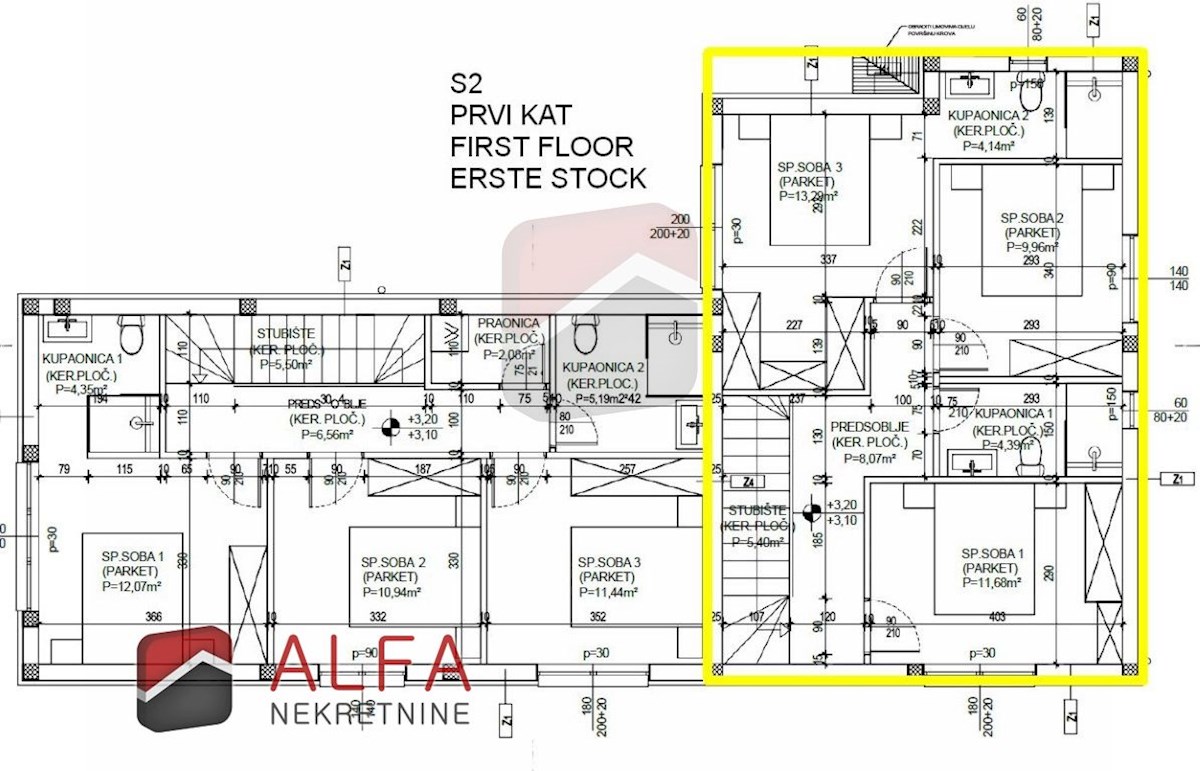Hrvaška, Vodice, Srima, prodamo novo hišo dvojček, blizu morja