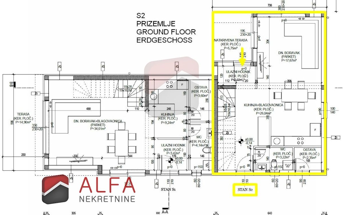 Hrvaška, Vodice, Srima, prodamo novo hišo dvojček, blizu morja