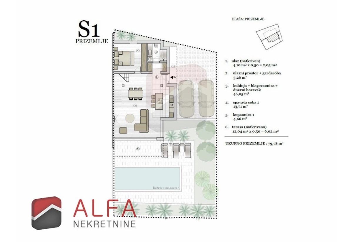 Hrvaška, Vodice – prodaja nova polpritlična hiša z bazenom in pogledom na morje