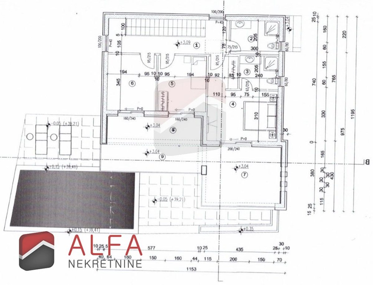 Hrvaška, Vodice – prodaja moderna novogradnja družinske hiše z bazenom