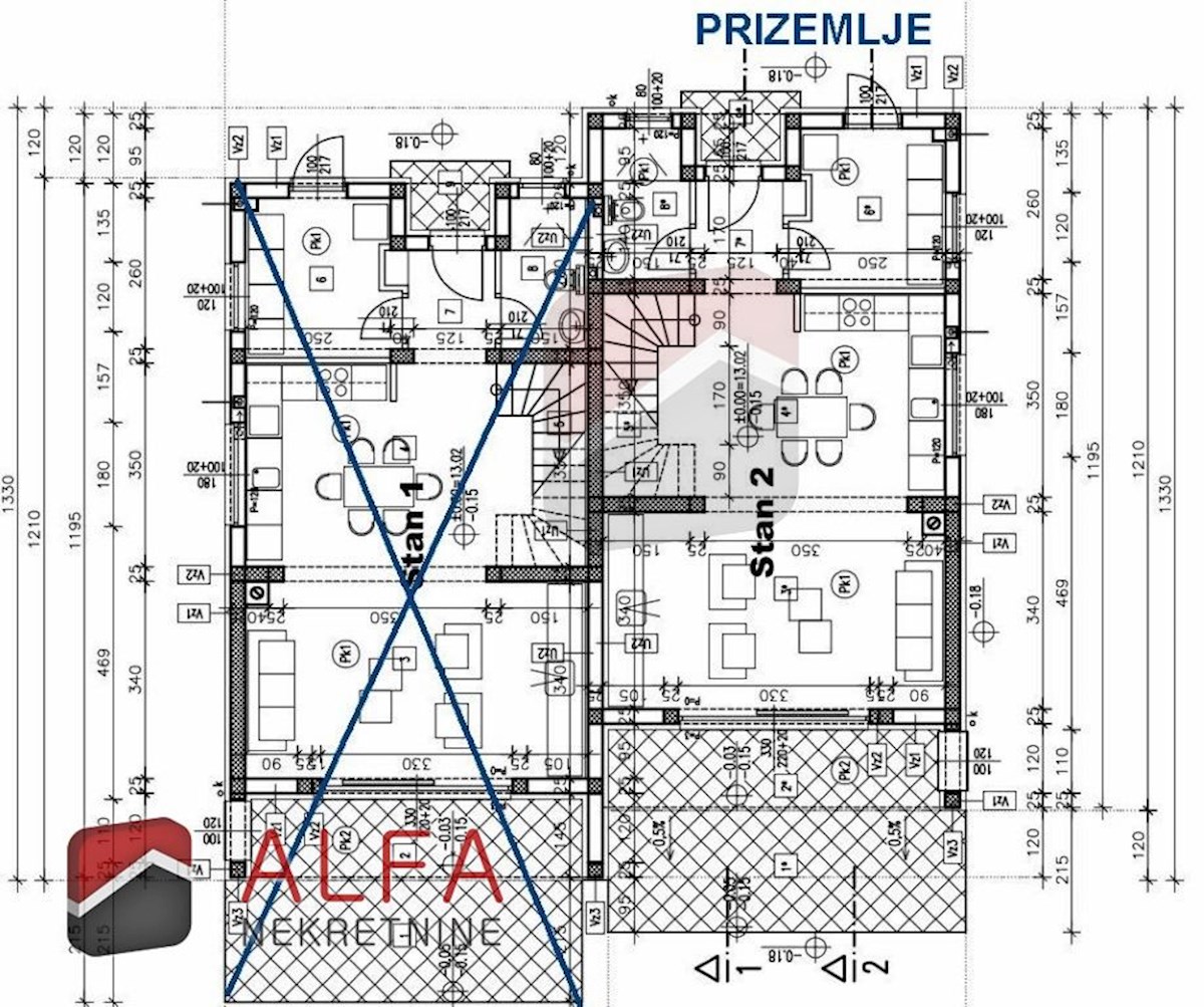 Hrvaška, Tribunj, prodajamo novo moderno hišo dvojček z bazenom in pogledom na morje