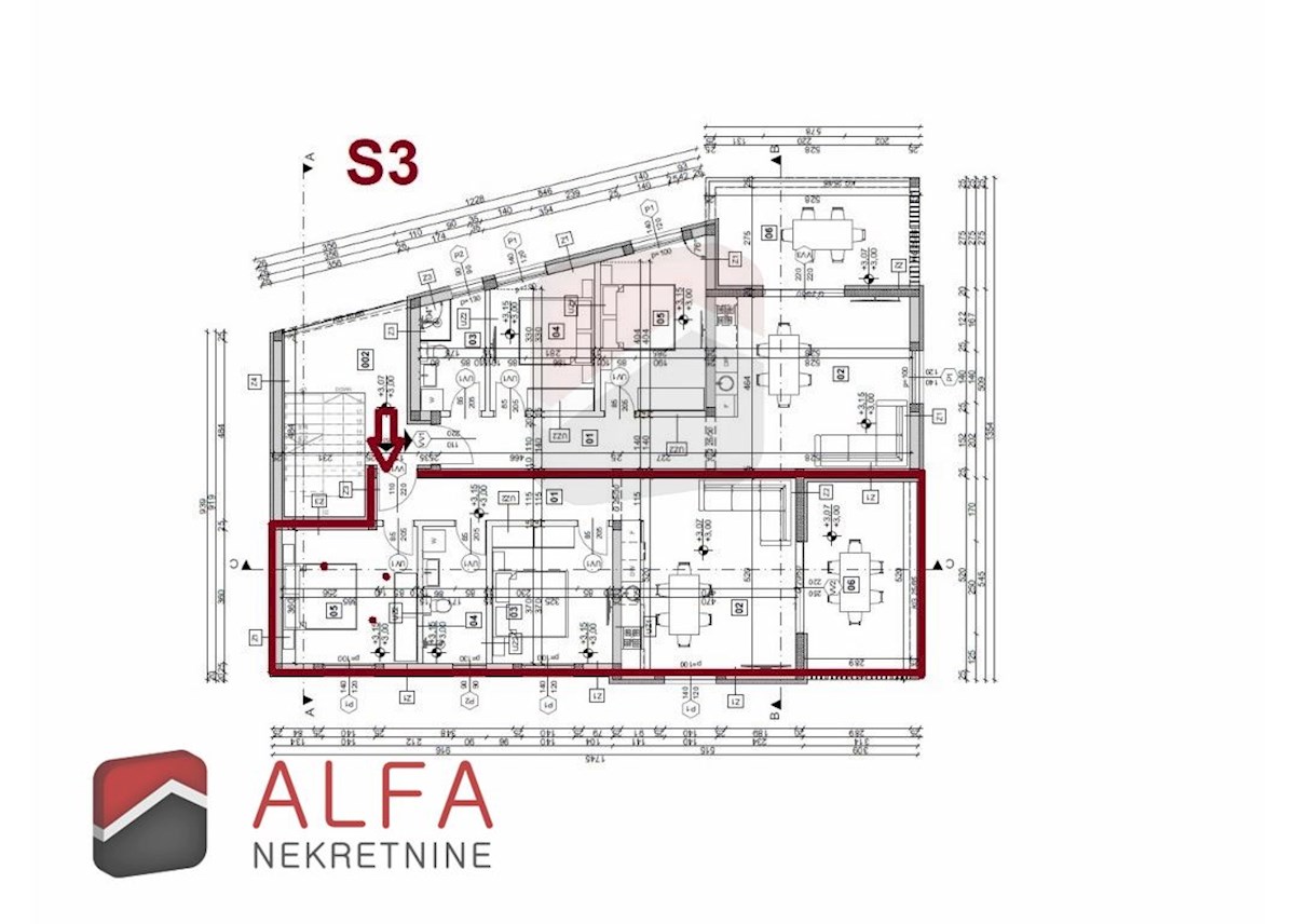 Hrvaška, Vodice, novogradnja, prodaja dvosobno stanovanje, prvo nadstropje