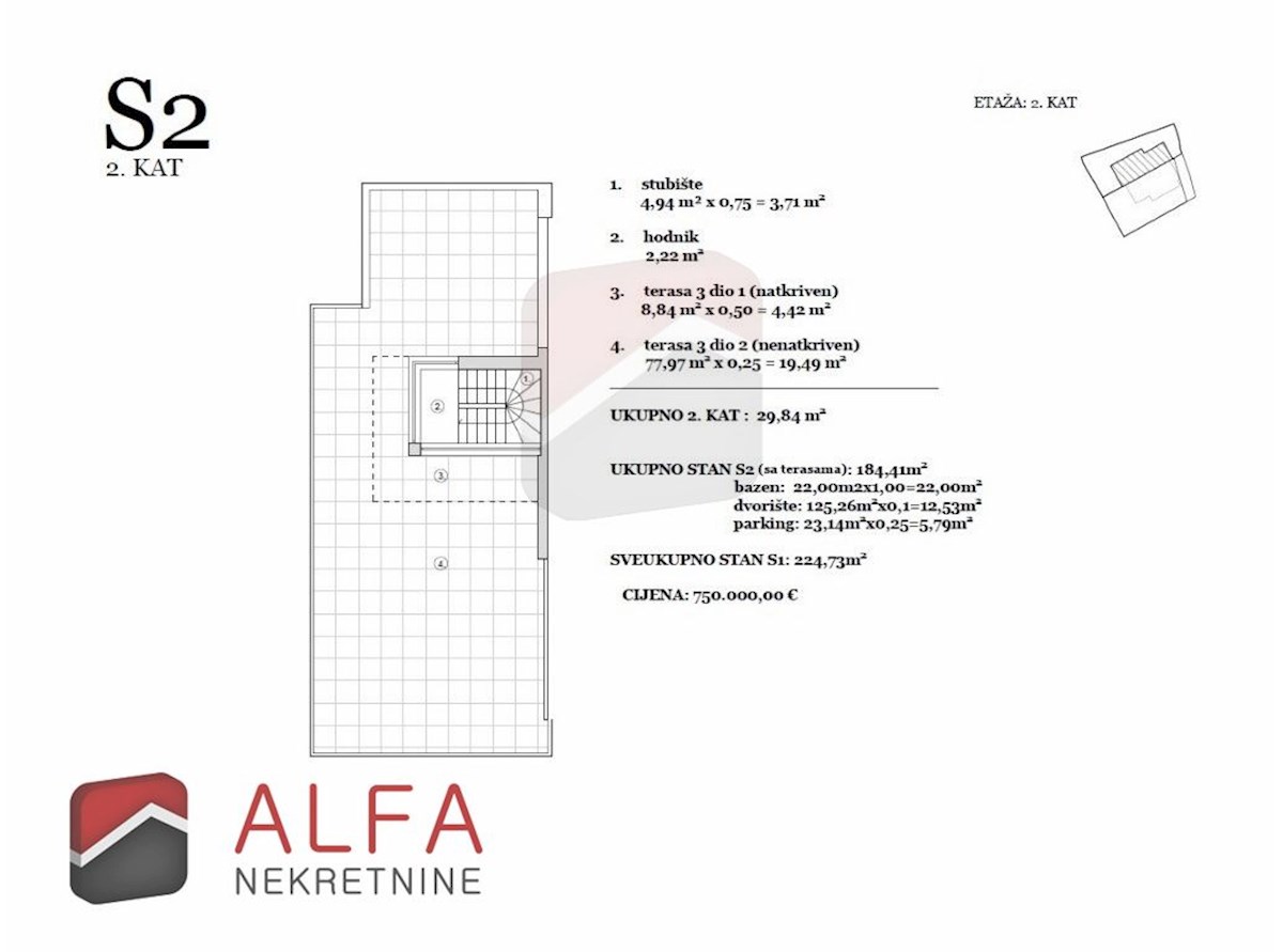 Hrvaška, Vodice – prodaja nova polpritlična hiša z bazenom in pogledom na morje