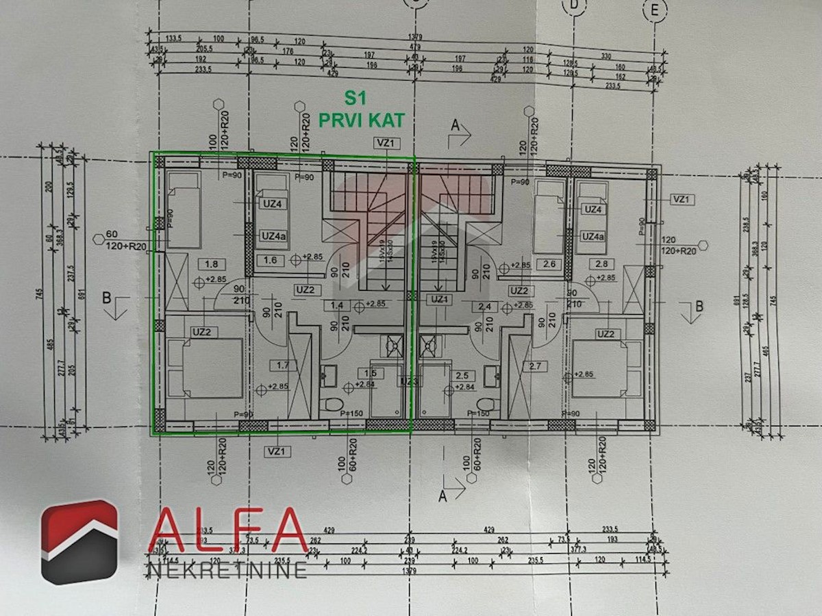 Hrvaška, Vodice, novogradnja, prodamo moderno hišo dvojček