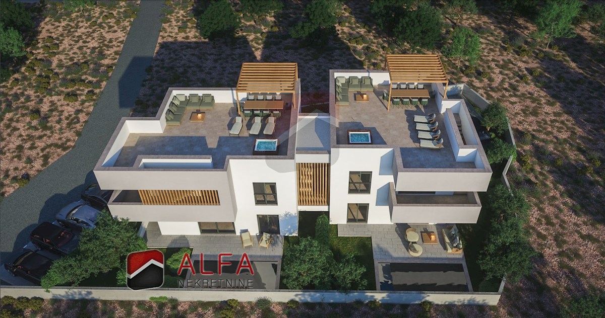 Hrvaška, Vodice, novogradnja, prodamo udobno stanovanje v prvem nadstropju + strešna terasa