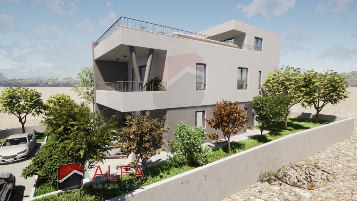 Hrvaška, Vodice, novogradnja, prodaja dupleks stanovanje z veliko teraso in pogledom na morje