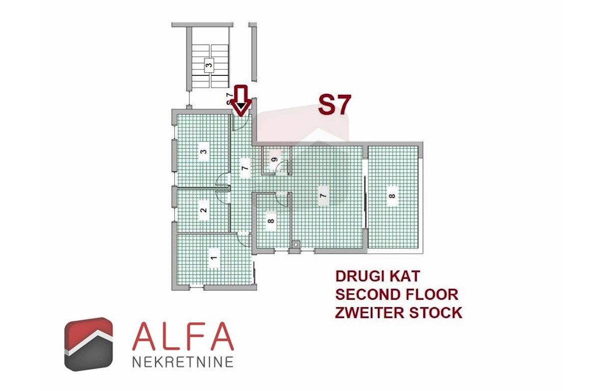 Hrvaška, Vodice, Srima – prodaja novo stanovanje, drugo nadstropje, dve parkirni mesti, blizu morja