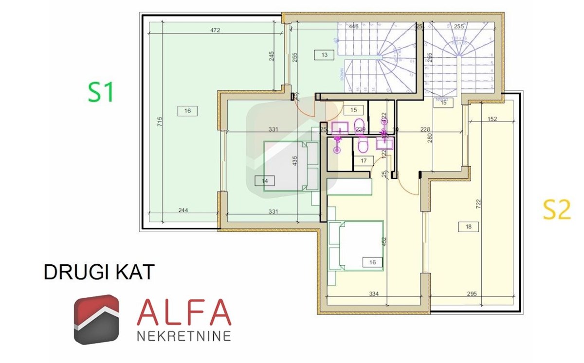 Hrvaška, Vodice, Srima, prodaja nova opremljena polpritlična hiša, blizu morja