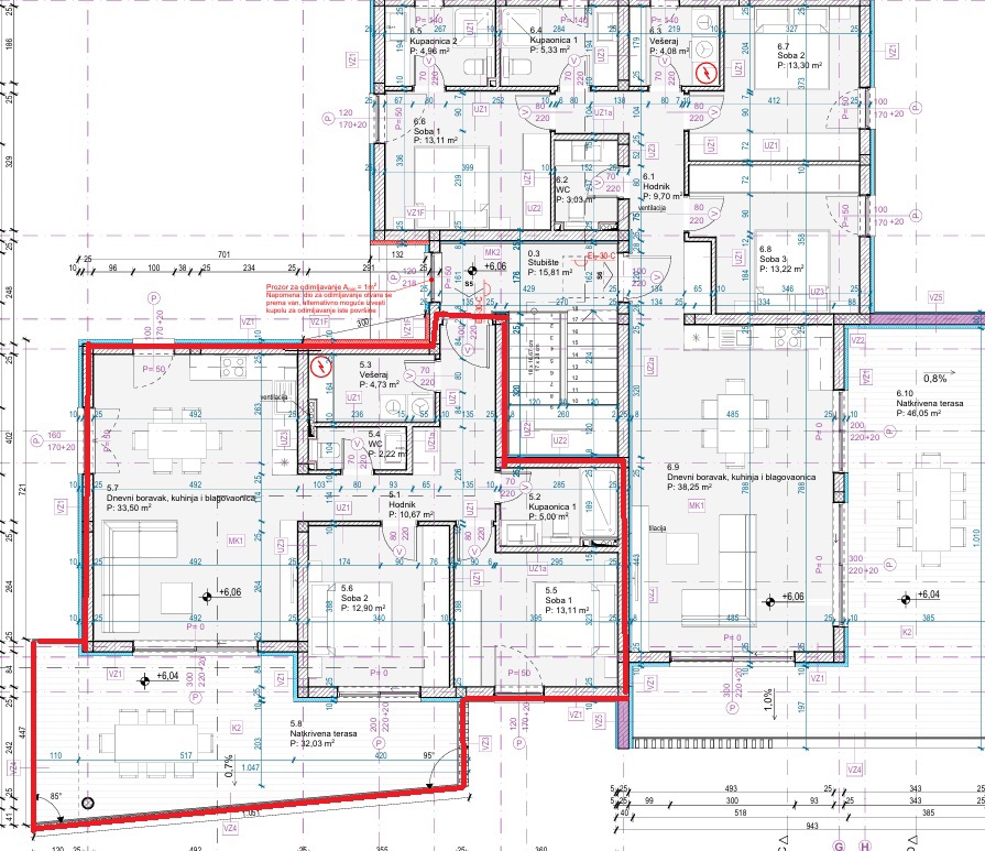 Tribunj, sodoben dvosoben stanovanje z dvema parkirnima mestoma, pogled na morje