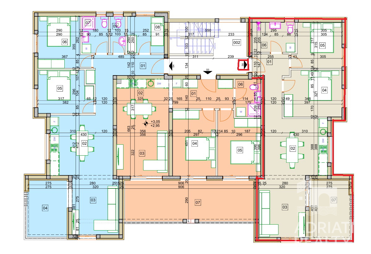 Vodice, udobno stanovanje s pogledom na morje