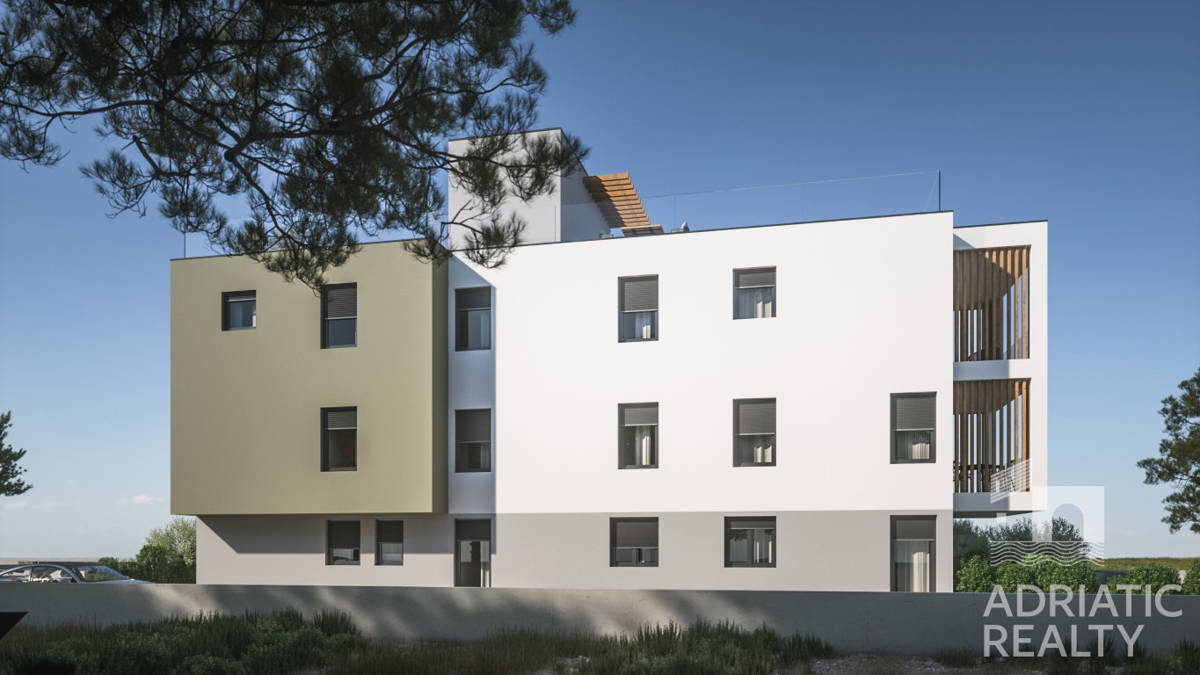 Vodice, novogradnja, enoprostanjski apartma 600 m od plaže