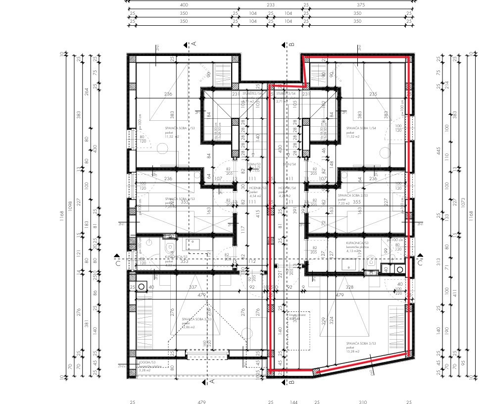 Tisno, dvonadstropno stanovanje z garažo in čudovitim pogledom na morje, 50 m od morja