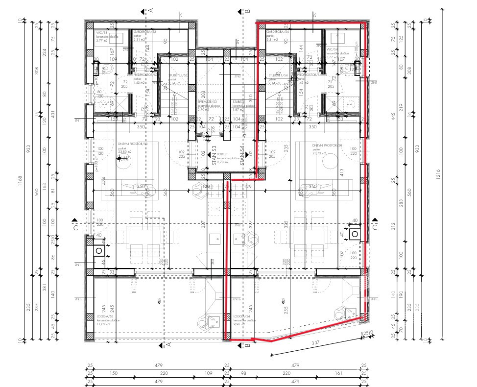 Tisno, dvonadstropno stanovanje z garažo in čudovitim pogledom na morje, 50 m od morja